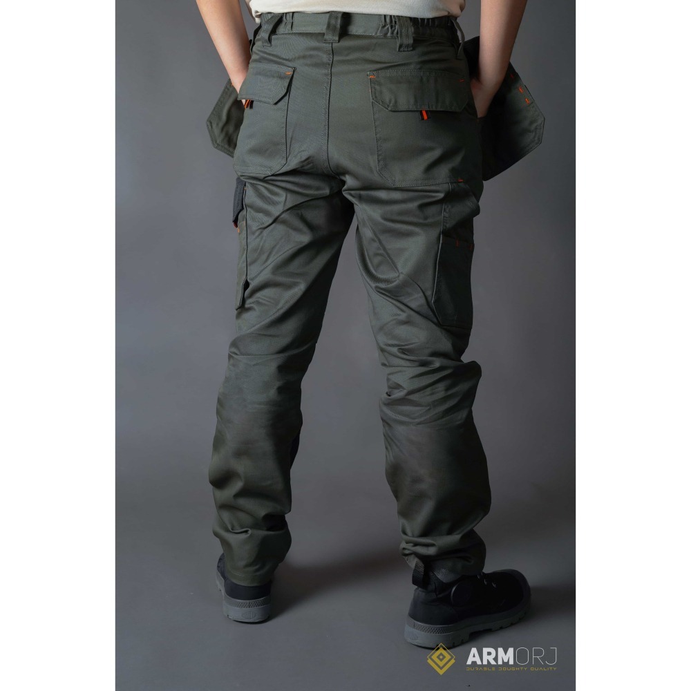 Armorj掛袋款多口袋工作褲 直筒褲 可裝護膝 耐磨 手機袋 硬挺版型 外商技師 維修 騎行褲 重機褲裝 生存遊戲-細節圖3