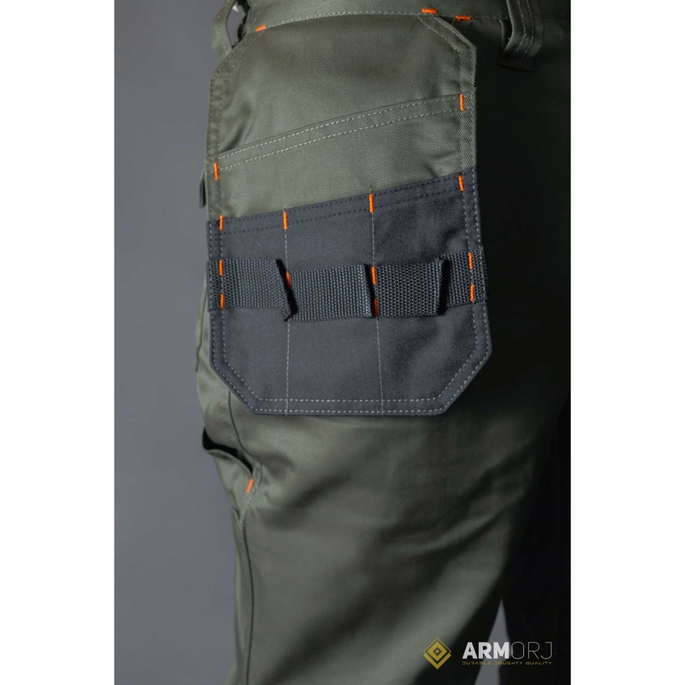 Armorj掛袋款多口袋工作褲 直筒褲 可裝護膝 耐磨 手機袋 硬挺版型 外商技師 維修 騎行褲 重機褲裝 生存遊戲-細節圖6