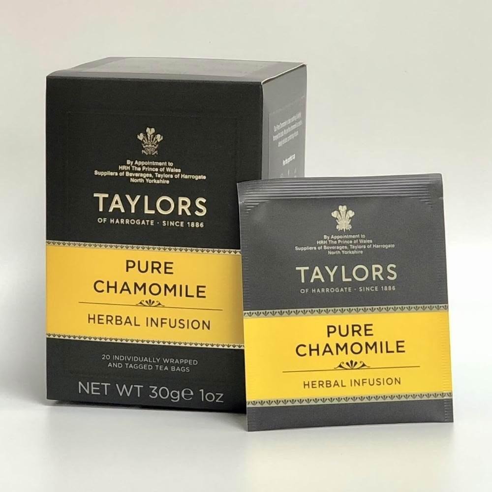 英國Taylors泰勒 清新洋甘菊 不含咖啡因 獨立茶包1.5g*每盒20入〈效期：2026/11/30〉-規格圖3
