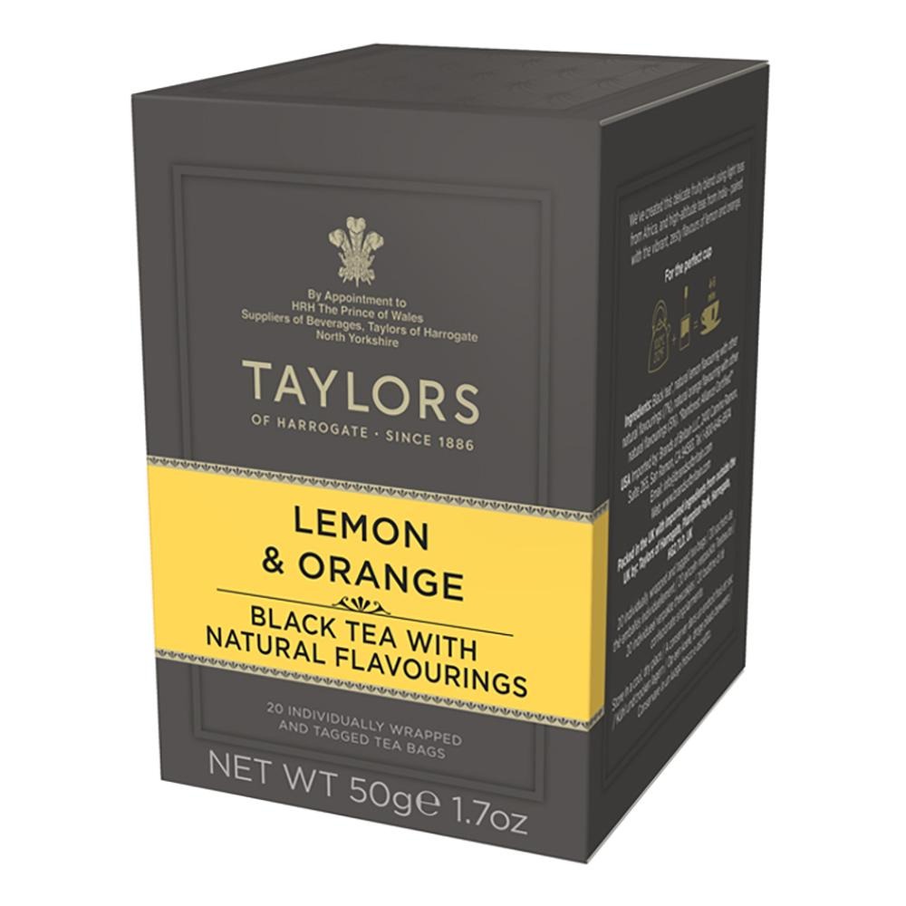 英國Taylors泰勒 檸檬香橘茶 獨立茶包2.5g*每盒20入 〈效期：2026/07/31〉-規格圖1