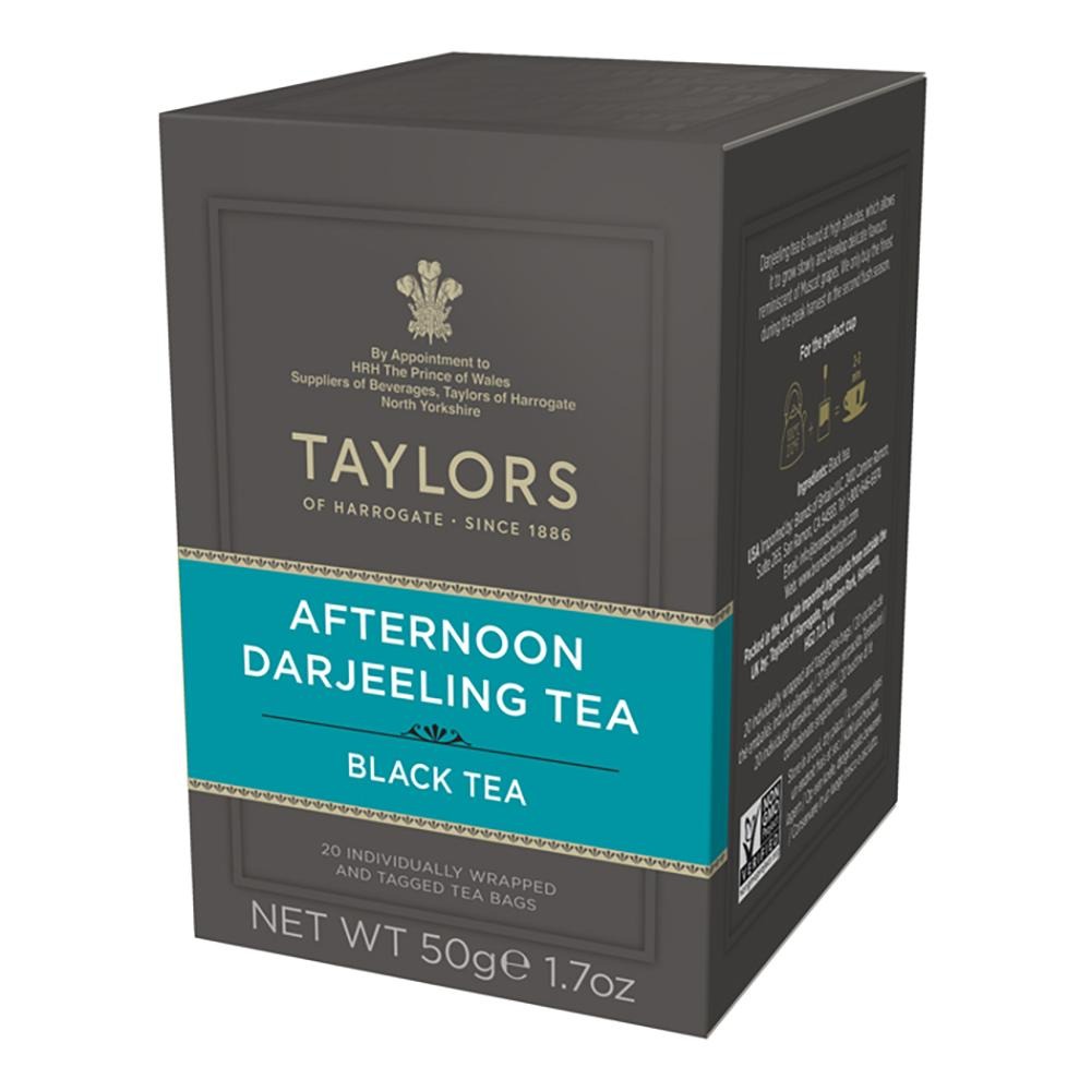 英國Taylors泰勒 大吉嶺午茶 獨立茶包2.5g*每盒20入 〈效期：2026/07/31〉-規格圖1