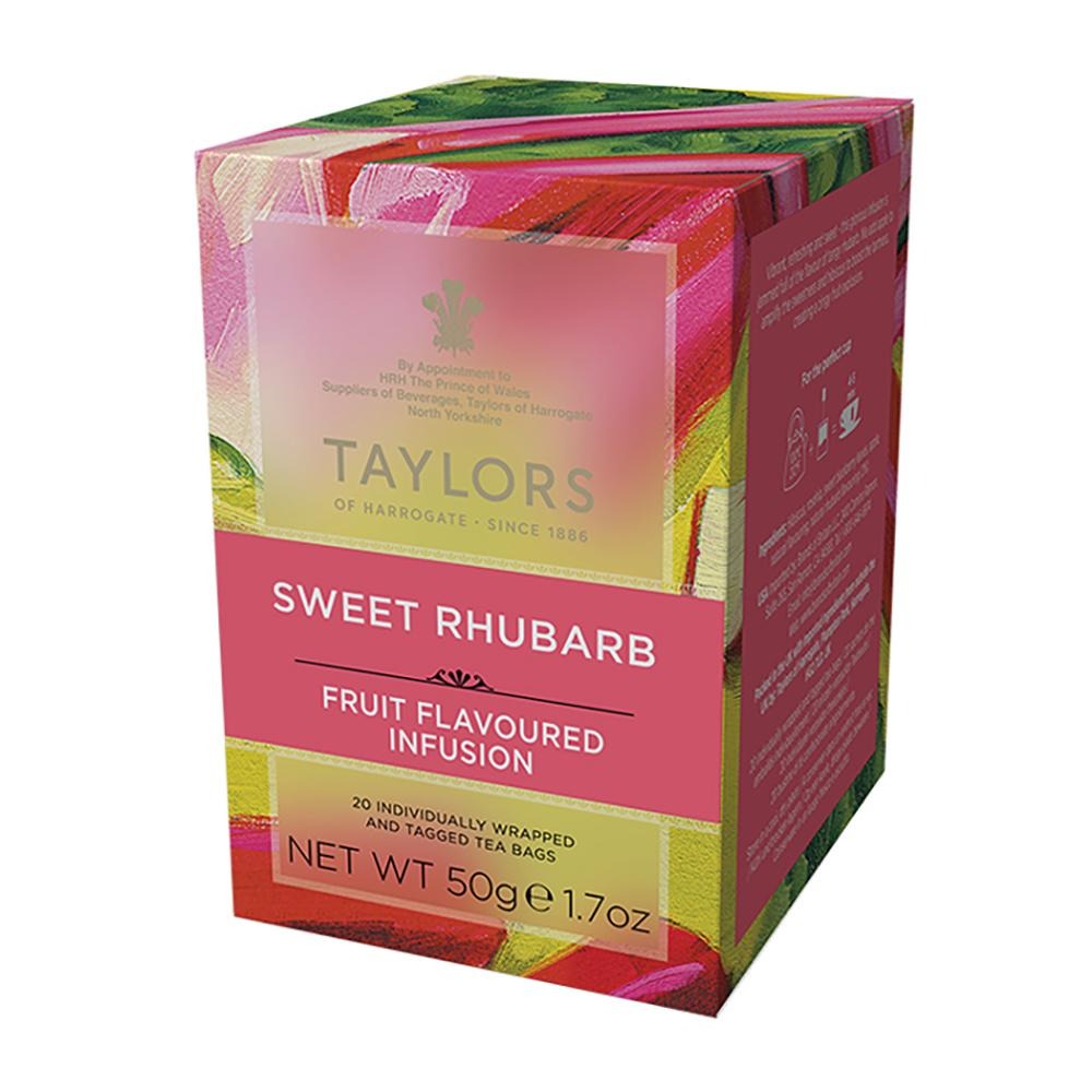 英國Taylors泰勒 玫瑰果大黃茶 不含咖啡因 獨立茶包2.5g*每盒20入 〈效期：2026/04/30〉-規格圖1