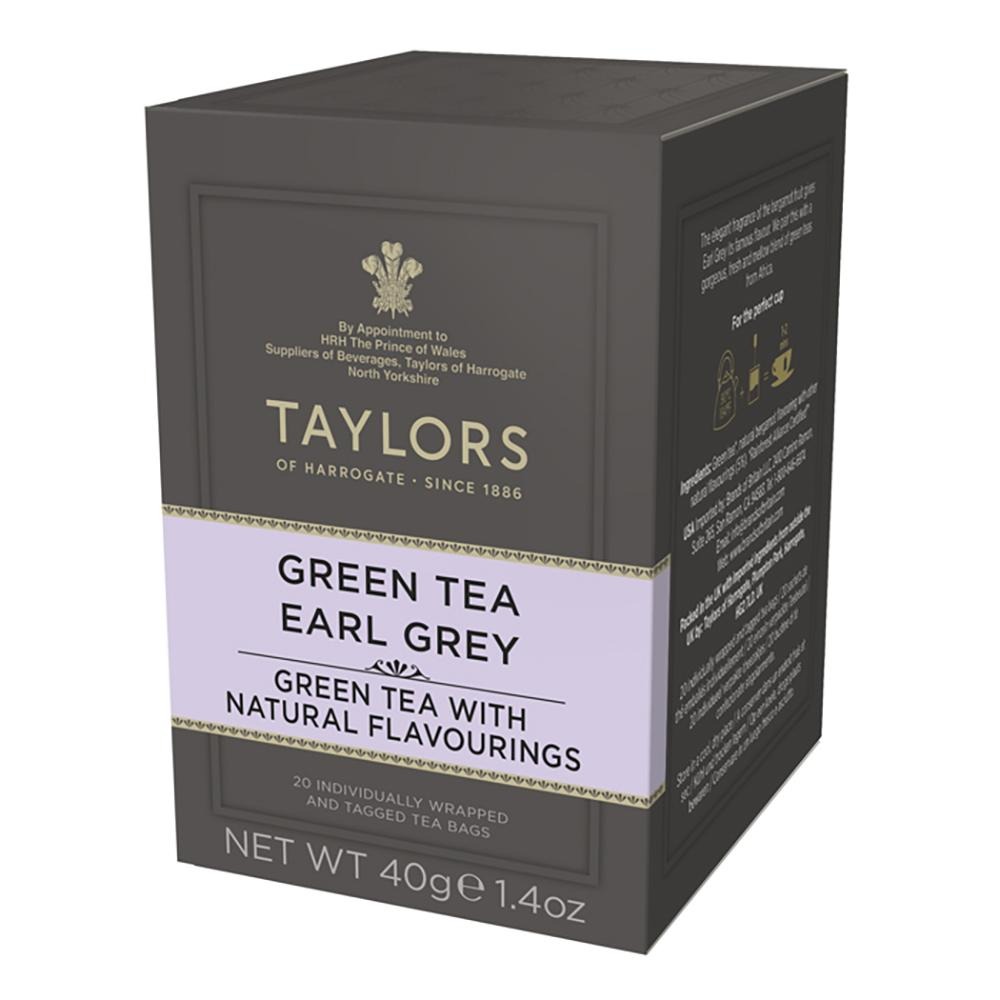 英國Taylors泰勒 伯爵綠茶 獨立茶包2.5g*每盒20入 〈效期：2026/06/30〉-規格圖1