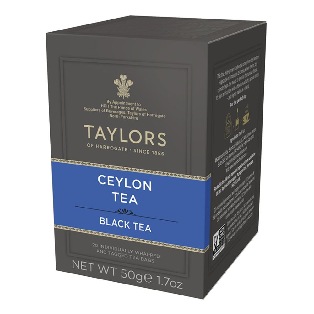 英國Taylors泰勒 錫蘭紅茶 獨立茶包2.5g*每盒20入 〈效期：2026/02/28〉-規格圖1