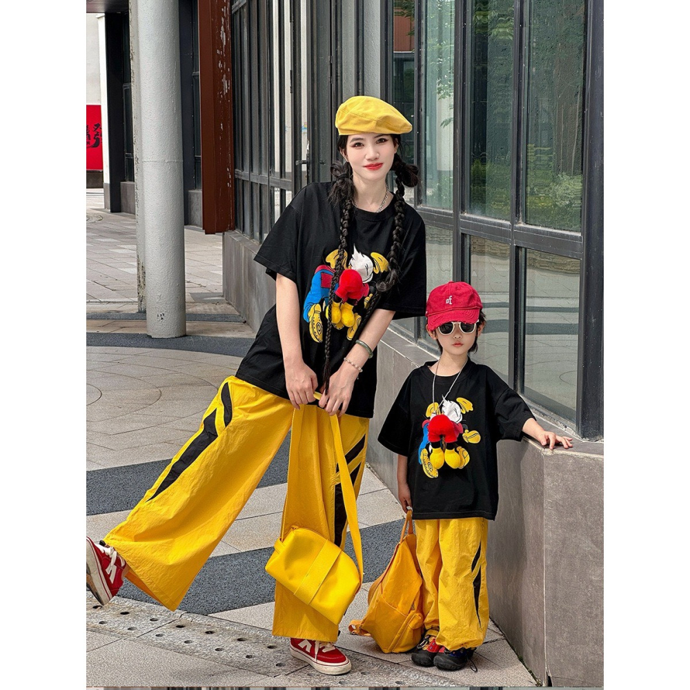 【小貝殼】親子裝x母子裝 帥氣卡通屁屁上衣/刺繡長褲 210514656-細節圖5