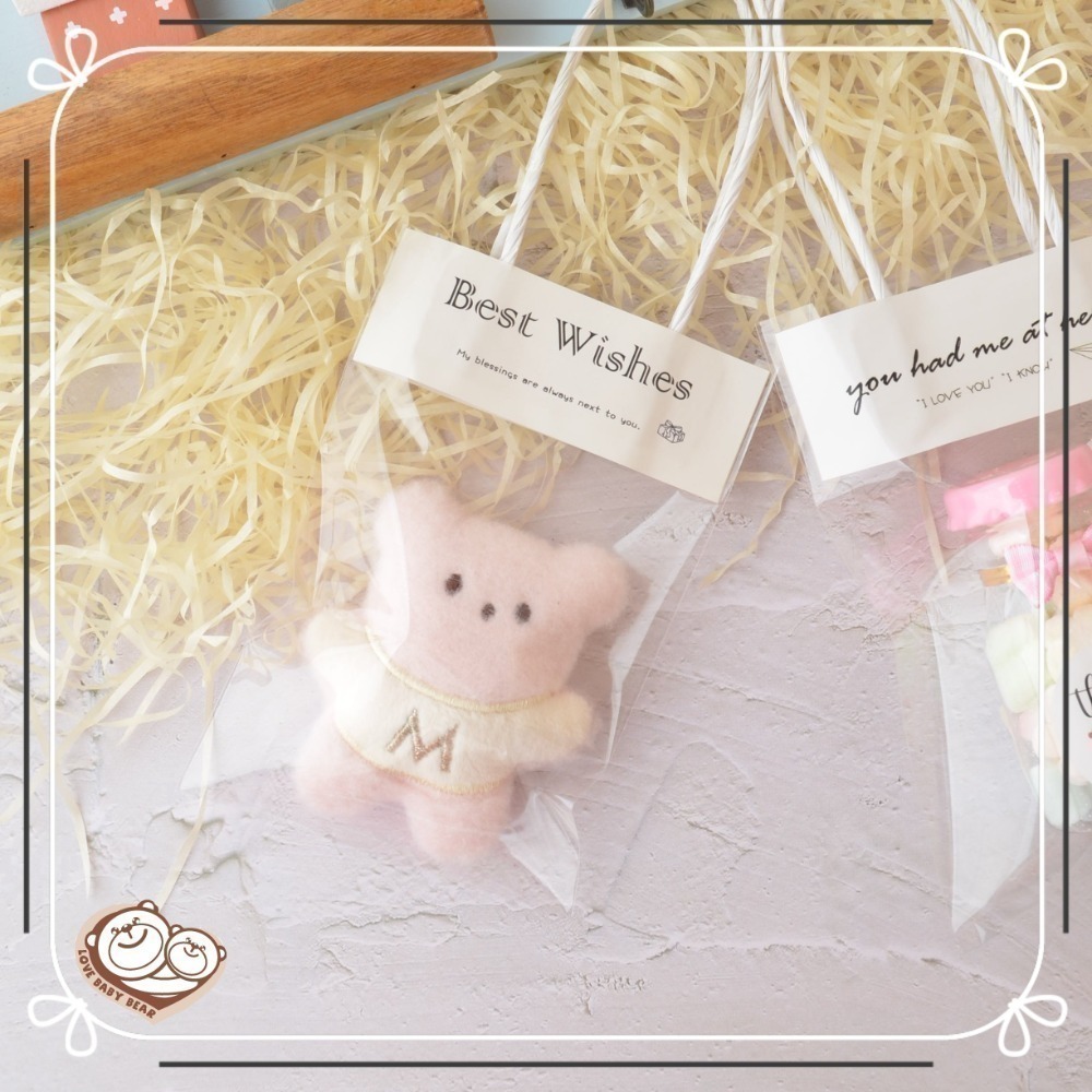ʕ•ٹ•ʔ寶貝熊幸福手作ʕ•ٹ•ʔ【小尺寸】幼稚園禮物袋/禮品袋糖果袋/透明手提袋/生日禮袋/婚禮小物袋/透明手提包裝袋-規格圖7