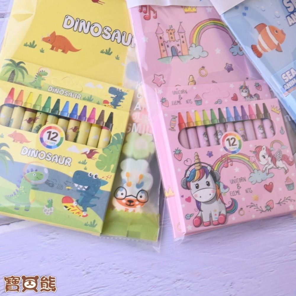 ʕ•ٹ•ʔ寶貝熊幸福手作ʕ•ٹ•ʔ【贈自選提袋】12色蠟筆幼稚園慶生分享/生日分享禮糖果分享包/幼兒園慶生禮物/活動禮物-細節圖3