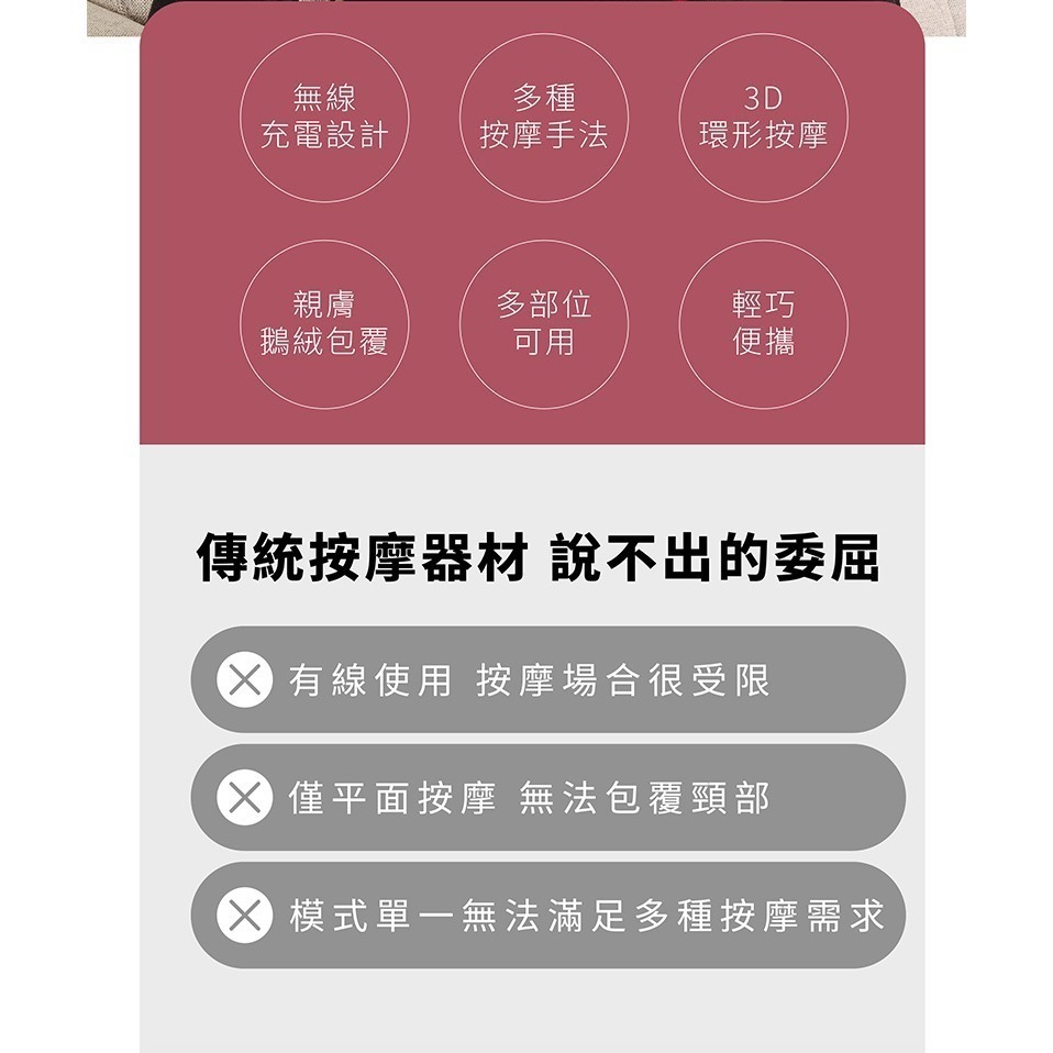 MRF健身大師 溫揉午睡U型按摩枕-細節圖2