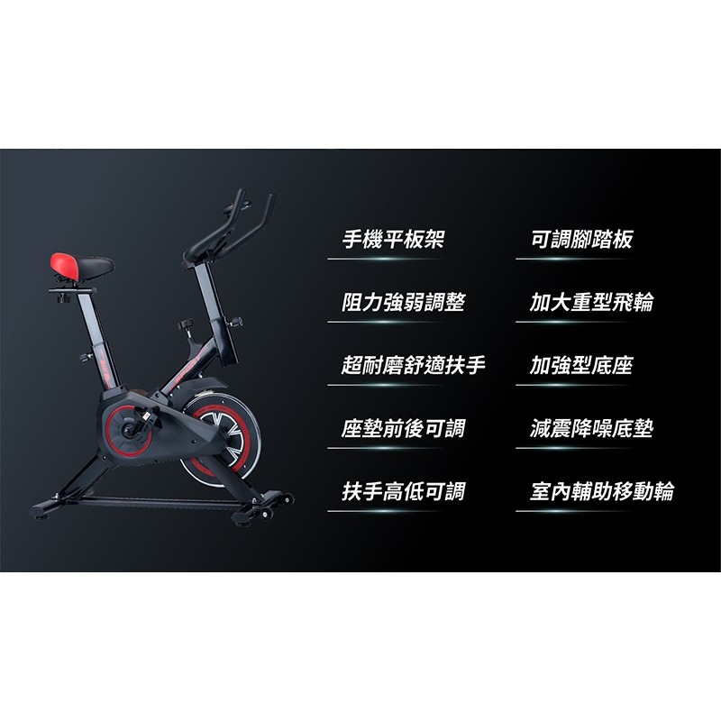MRF健身大師 曲線雕塑型健身飛輪健身車-細節圖2