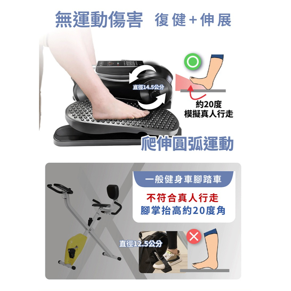 MRF健身大師 AI孝親小圓循環電動健步機-細節圖9