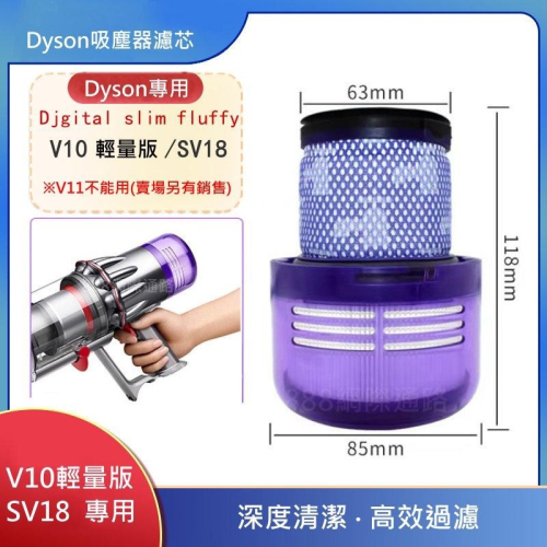 Dyson V10 輕量型 SV18 HEPA 後 濾網 濾芯 吸塵器 Digital Slim Fluffy