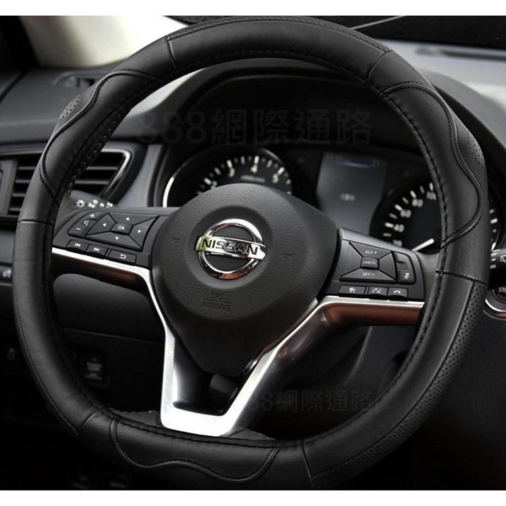 汽車 真皮 方向盤套 牛皮 方向盤 皮套 38CM 38公分 KICKS NISSAN 保護套 x-trail RAV4-細節圖2