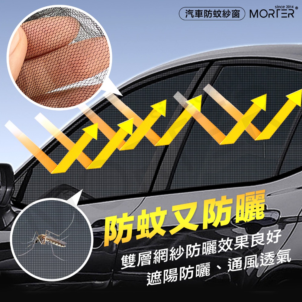 車用防蚊紗窗 防蚊網 露營 MorTer 摩特 車宿 汽車蚊帳 車窗蚊帳 車窗紗網 車簾 車用防蚊 車窗遮陽簾 車窗-細節圖2