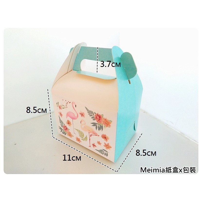 【1個】手提西點盒(藍白紅鶴小號) Meimia紙盒x包裝-細節圖2