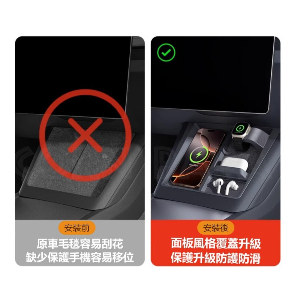 【玉米爸】特斯拉｜YONZEE中控無線充電置物板｜充電板｜置物板｜中控｜Model 3｜Model Y｜煥新3｜全新Y-細節圖9