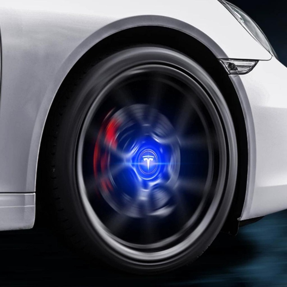 【玉米爸】- 特斯拉｜磁懸浮輪轂燈｜Tesla Logo輪蓋 發光輪圈｜發光｜特斯拉發光輪圈｜輪蓋｜輪框｜特斯拉全車通用-細節圖7