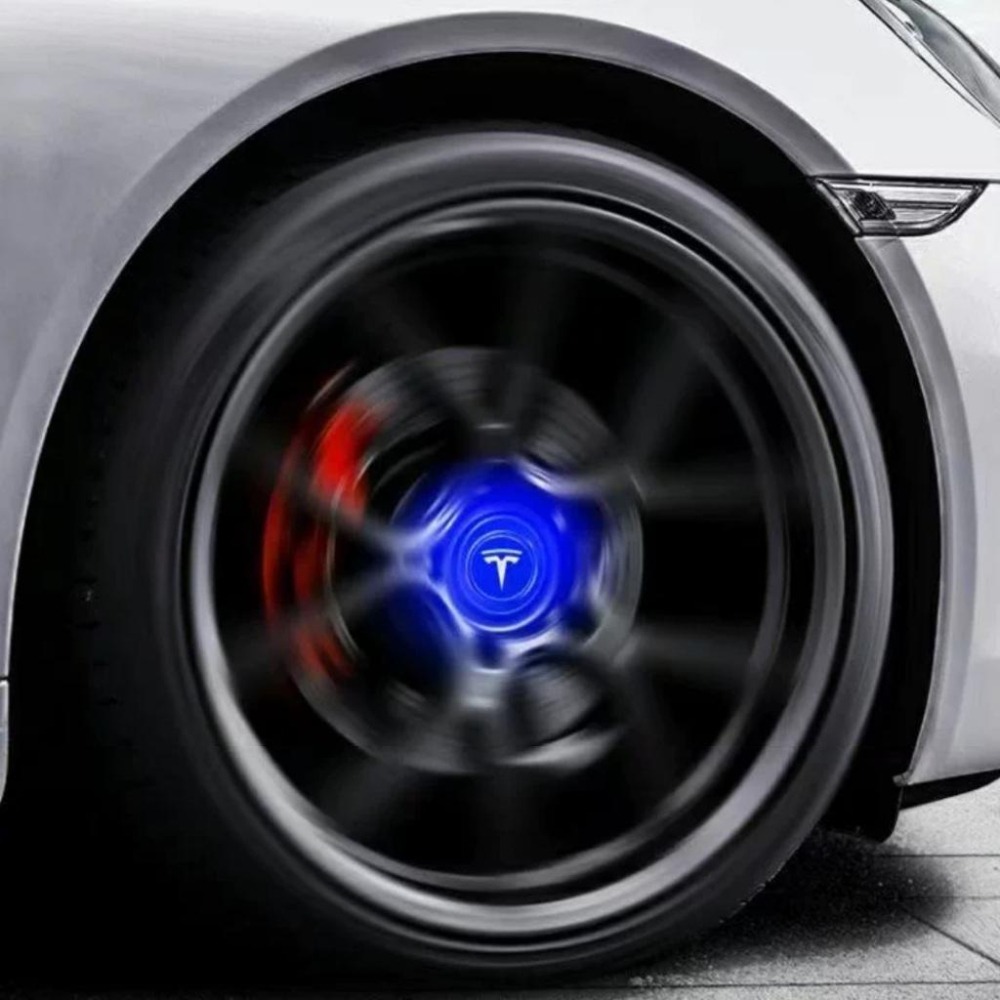 【玉米爸】- 特斯拉｜磁懸浮輪轂燈｜Tesla Logo輪蓋 發光輪圈｜發光｜特斯拉發光輪圈｜輪蓋｜輪框｜特斯拉全車通用-細節圖9