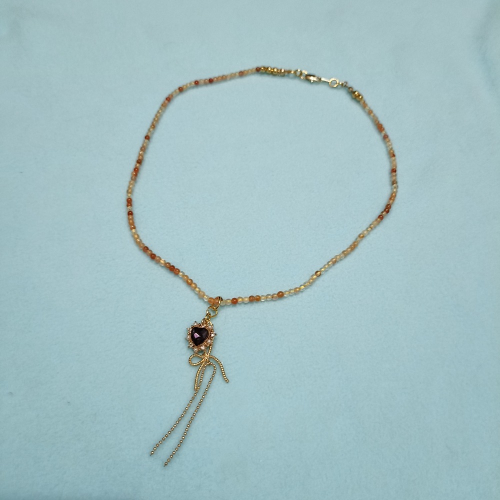 手作招財黃水晶項鍊-細節圖3