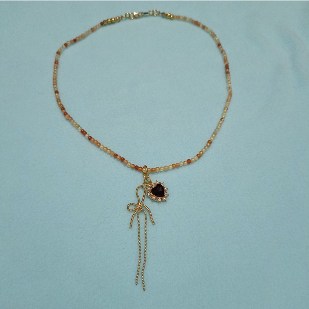 手作招財黃水晶項鍊-細節圖7