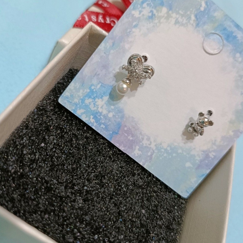 手作小熊的愛純銀耳環（1對）-細節圖3