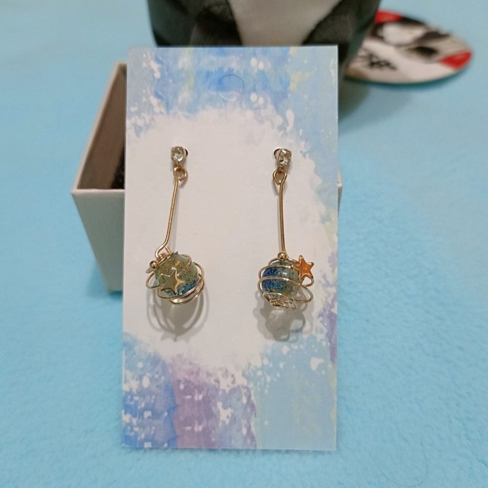 手作閃耀星球耳環（1對）-細節圖2
