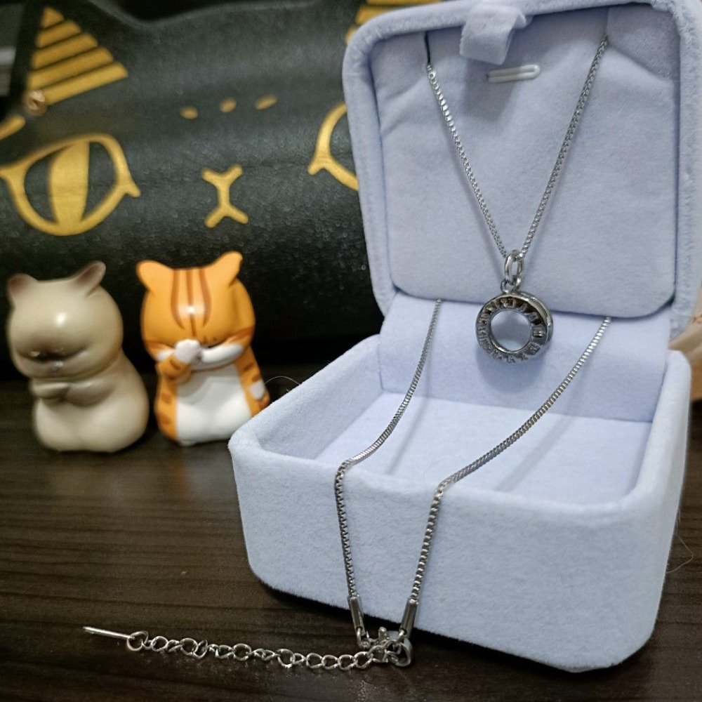 鈦鋼羅馬數字圓輪項鍊,全新.-細節圖5