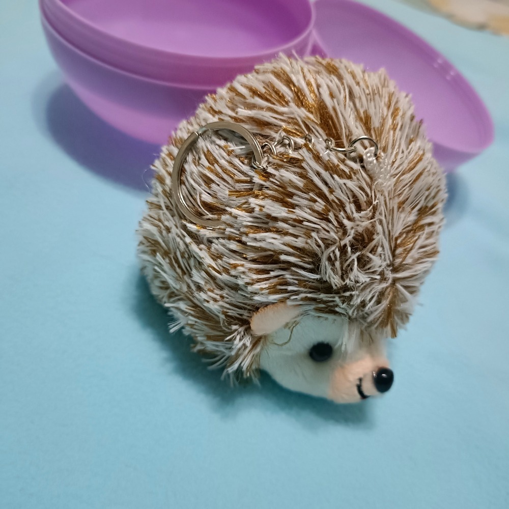 可愛刺蝟鑰匙圈扭蛋，全新-細節圖2