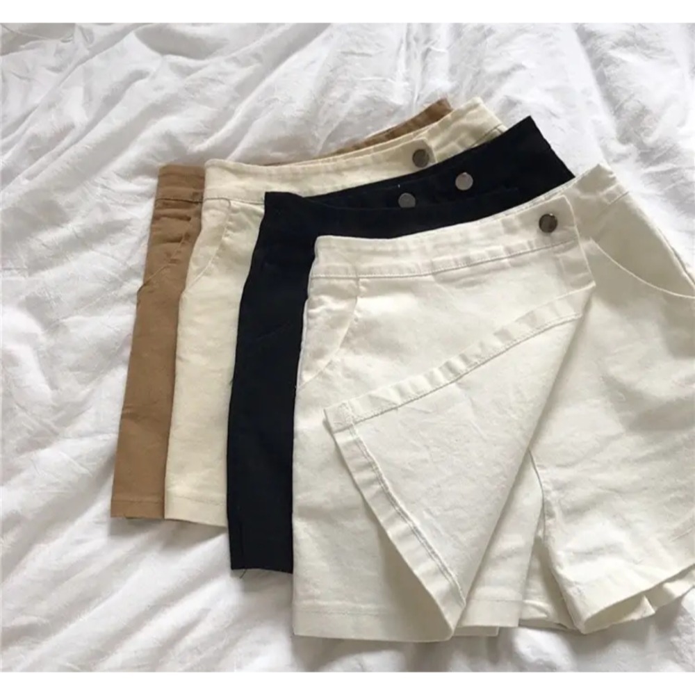 韓版高腰防走光褲裙🔹（現貨杏色S號一件）⭐️-細節圖3