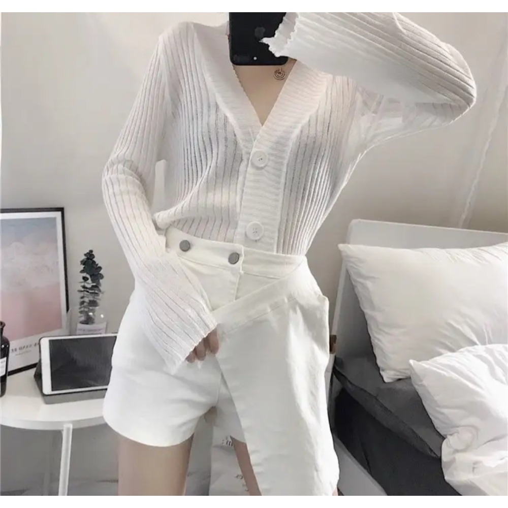 韓版高腰防走光褲裙🔹（現貨杏色S號一件）⭐️-細節圖5