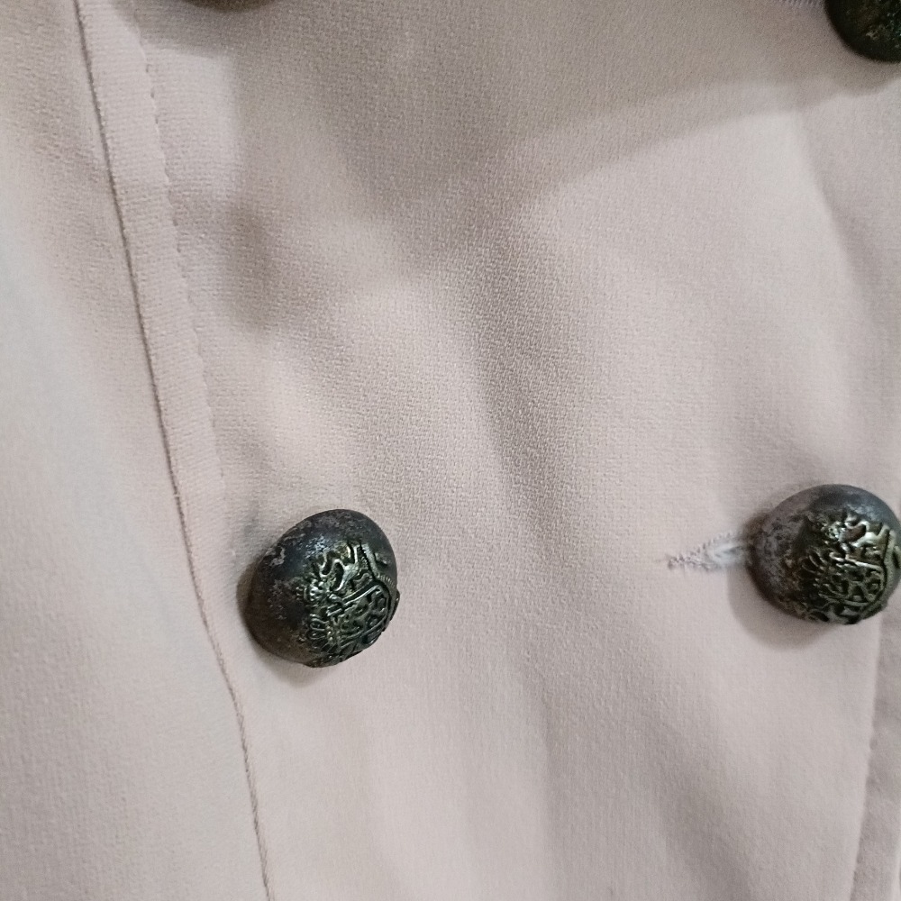 2手韓國粉色公主袖収腰身外套(2折出清）-細節圖6