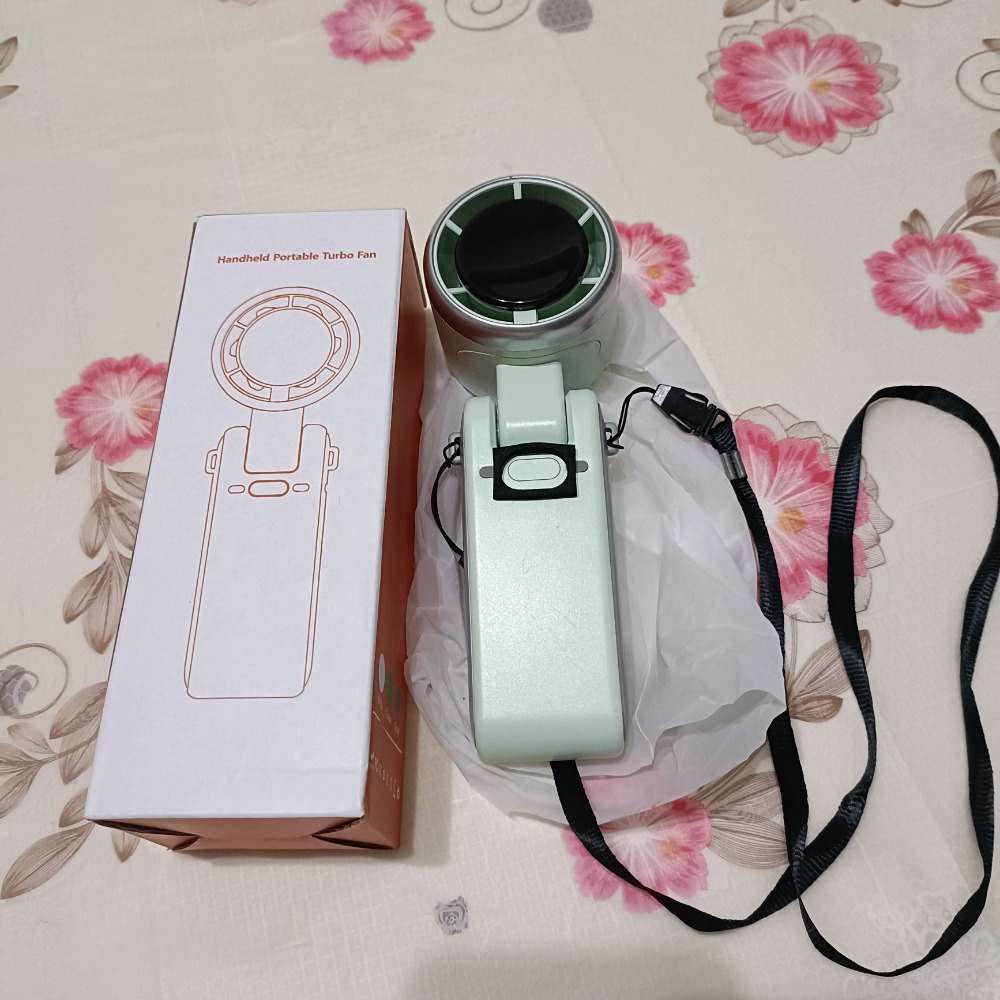 （綠色款）手持迷你渦輪風扇/摺疊風扇/戶外空調-細節圖2