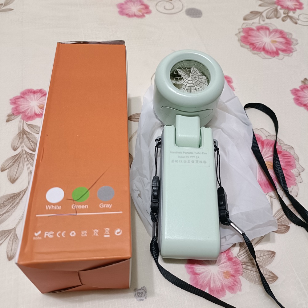（綠色款）手持迷你渦輪風扇/摺疊風扇/戶外空調-細節圖3