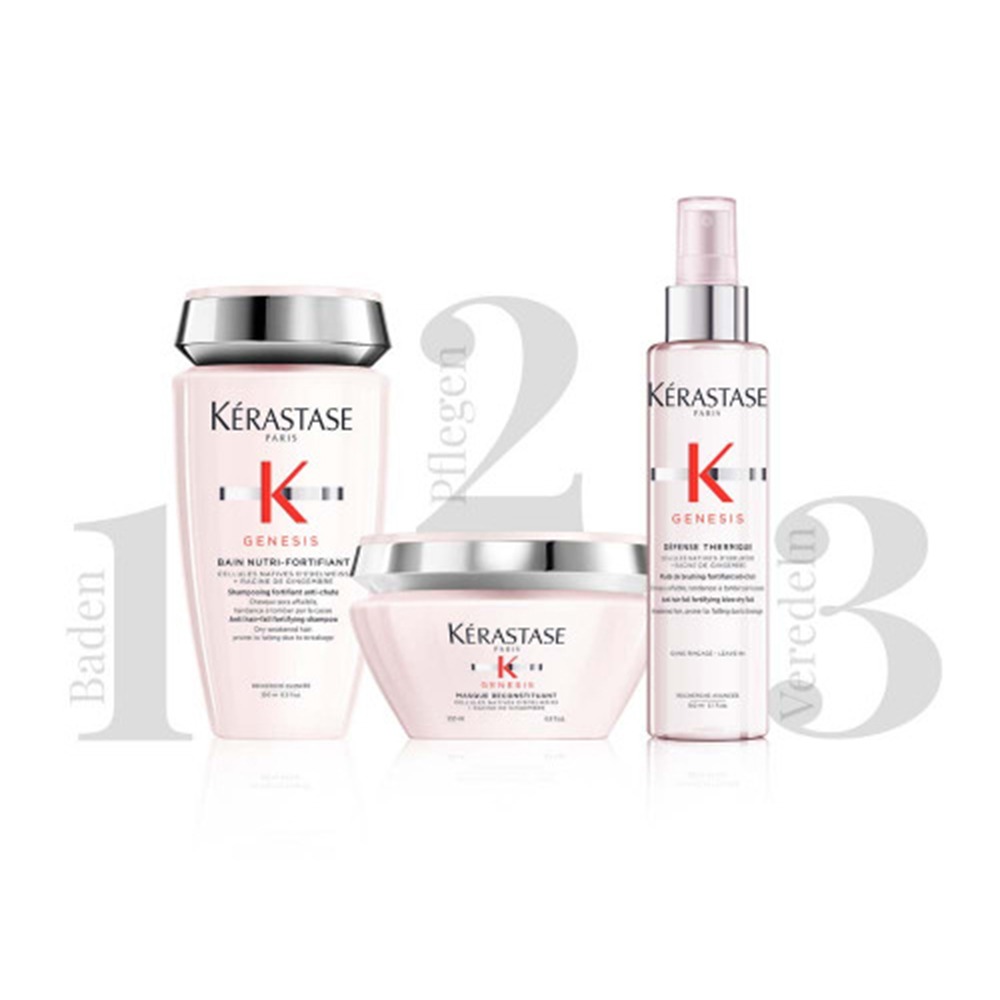 KERASTASE 卡詩 粉漾芯生三件組禮盒(洗250ml+髮膜200ml+熱活精華霧150ml)-細節圖2