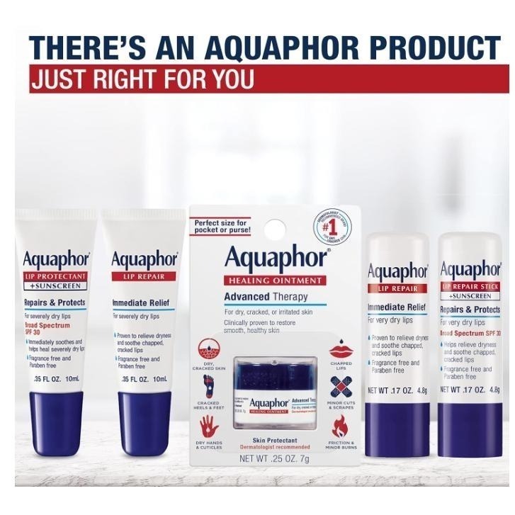 女人香氛✈ 美國皮膚醫生推薦 Aquaphor 高效修護 保濕護唇膏 潤唇膏 lip repair 護唇膏-細節圖3