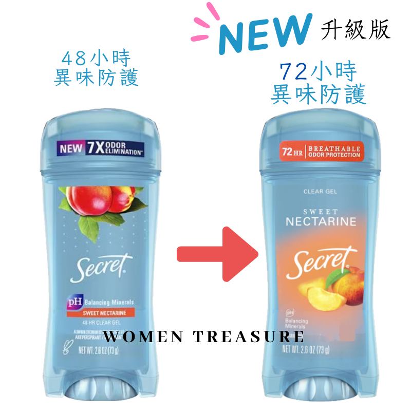 女人香氛✈ 美國Secret 新升級72小時防護 隱形強效 體香膠 凝膠 多種香味 體香劑 體香膏 抗汗抗臭 不沾衣-規格圖7
