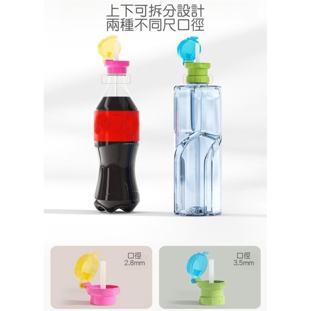 【苗栗現貨&含發票】 寶特瓶吸管蓋 寶特瓶替換蓋 寬口小口兩用 吸管蓋 水杯吸管 礦泉水瓶蓋 寶寶防嗆吸管蓋 帶瓶吸管蓋-細節圖5