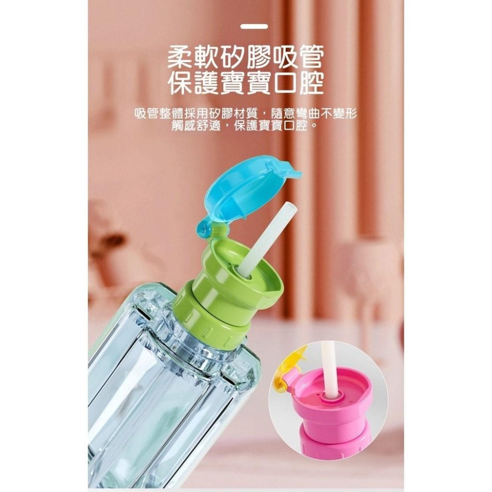【苗栗現貨&含發票】 寶特瓶吸管蓋 寶特瓶替換蓋 寬口小口兩用 吸管蓋 水杯吸管 礦泉水瓶蓋 寶寶防嗆吸管蓋 帶瓶吸管蓋-細節圖7