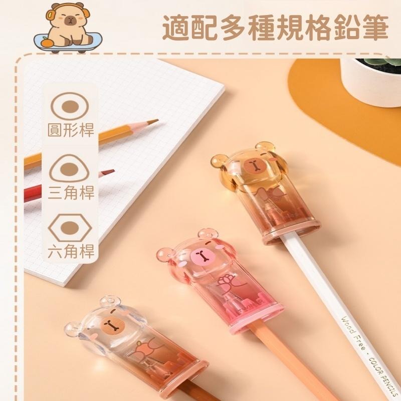 【苗栗現貨&含發票】 削筆器 捲筆刀 水豚削筆器｜美術專用刀頭✧透明倉✧桌上小擺件✧療育一整天-細節圖7