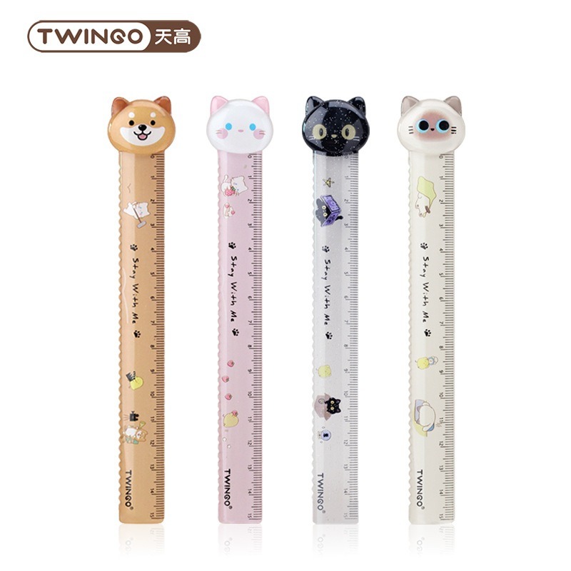 【苗栗現貨&含發票】 TWINGO 卡皮巴拉直尺15cm | 水豚造型刻度尺 圓角防斷裂 學生文具-規格圖8