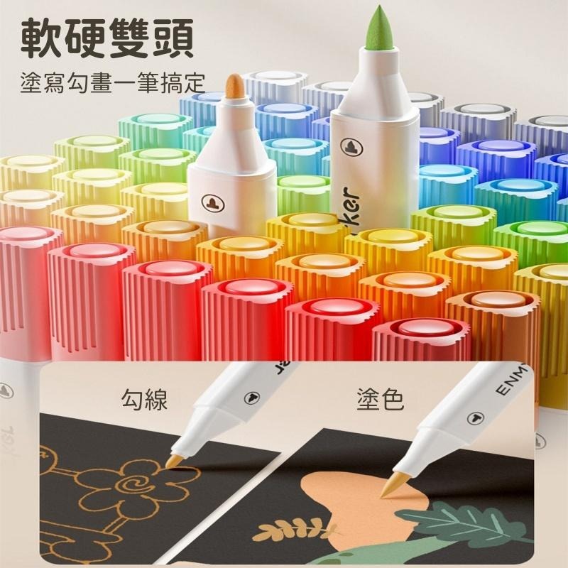 【苗栗現貨&含發票】 ENMY 恩米 雙頭丙烯馬克筆 丙烯馬克筆 塗鴉筆 麥克筆 彩色筆 畫圖筆 畫筆 繪畫-細節圖8