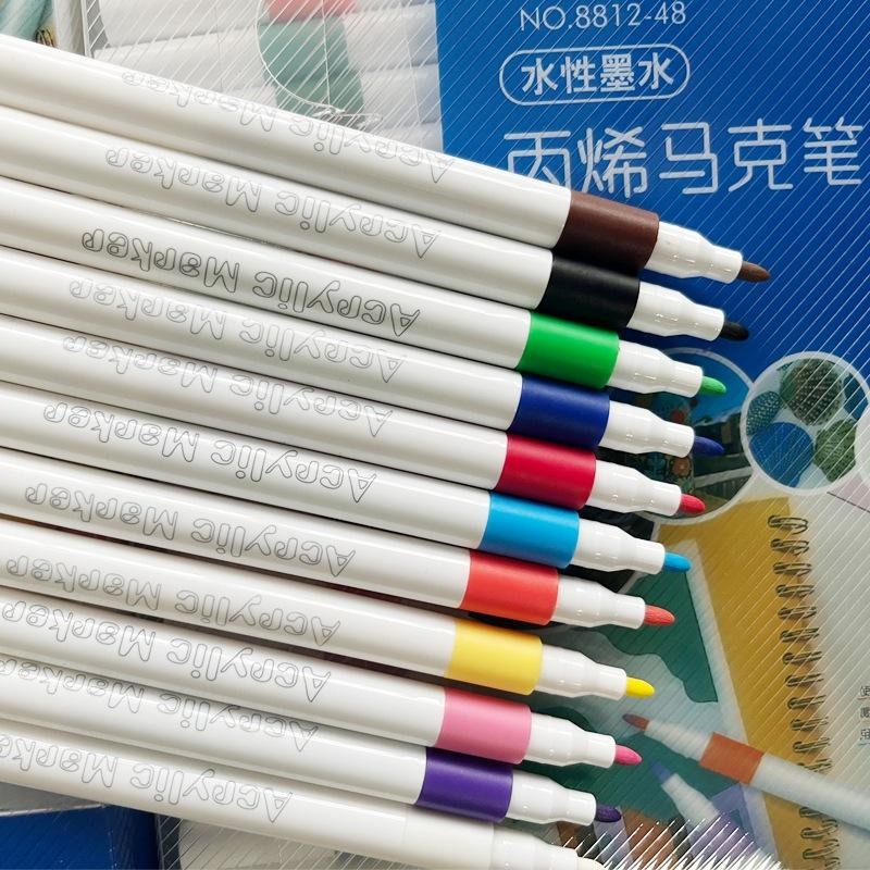 【苗栗現貨&含發票】 丙烯 丙烯筆 丙烯馬克筆 基礎款丙烯筆 水性筆/彩繪筆/塗鴉筆｜多材質適用｜兒童手作/DIY必備-細節圖4