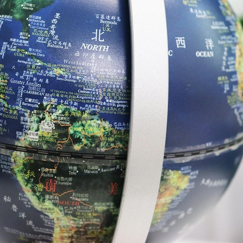 【苗栗現貨&含發票】 地球儀 AR地球儀 木質收納盤亮燈浮雕地球儀｜3D互動百科教具｜13大AR知識模組｜夜燈裝飾擺件-細節圖8