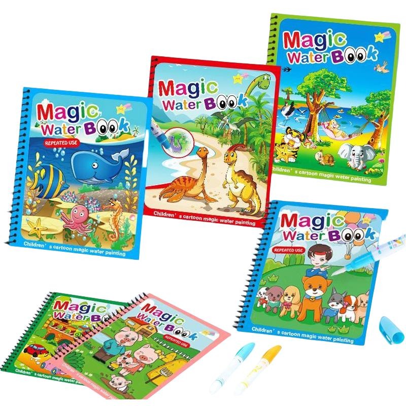 【苗栗現貨&含發票】 水畫本 水畫冊 魔法水畫本 神奇水畫冊 小朋友畫本畫冊 兒童手工創意塗色本 畫本 畫冊 水畫本-細節圖2
