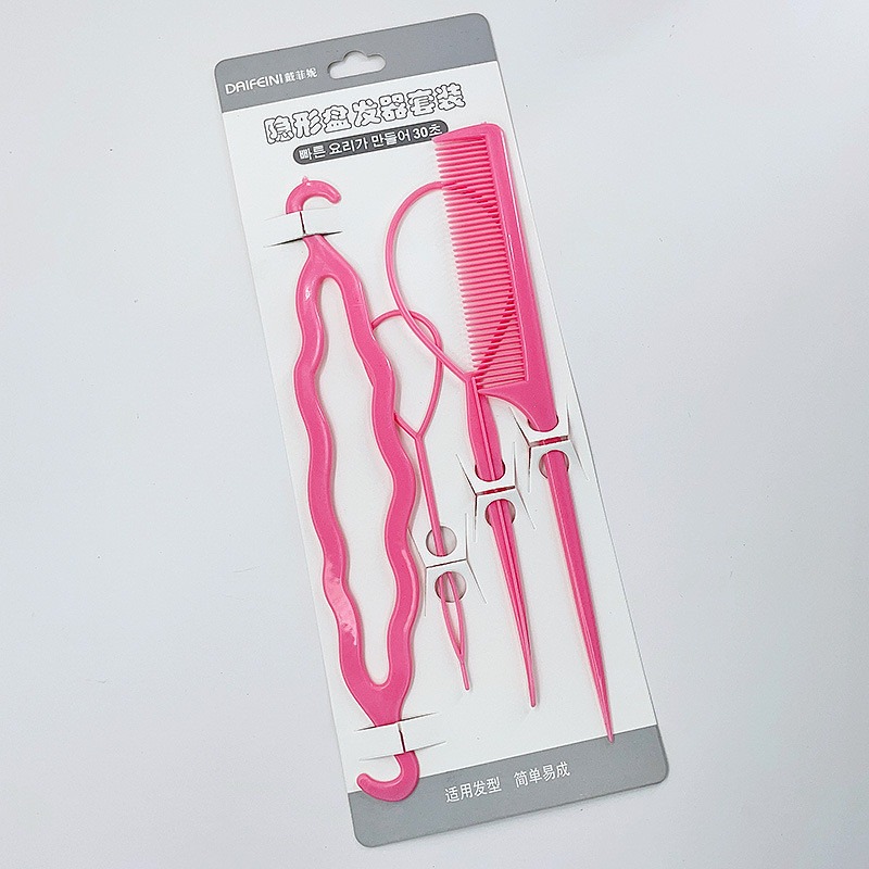 【苗栗現貨&含發票】 編髮器 編髮四件套 編髮神器 拉髮穿髮編髮器 編髮器 髮型造型器 髮頭飾女童小皮筋拉髮器-規格圖7