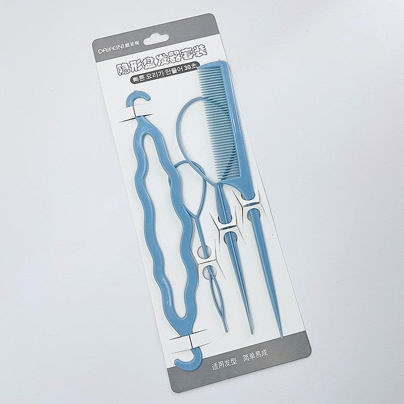 【苗栗現貨&含發票】 編髮器 編髮四件套 編髮神器 拉髮穿髮編髮器 編髮器 髮型造型器 髮頭飾女童小皮筋拉髮器-規格圖7