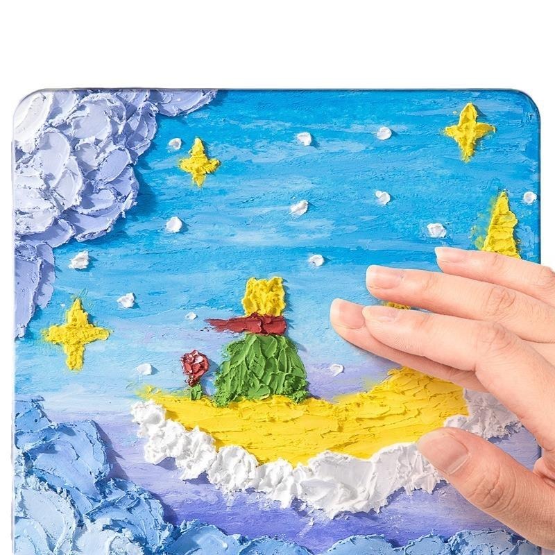 【苗栗現貨&含發票】 油畫 油畫棒 悅色超軟油畫棒DIY套裝-4主題線稿/新手免基礎/立體肌理刮刀/藝術手作禮物-細節圖5