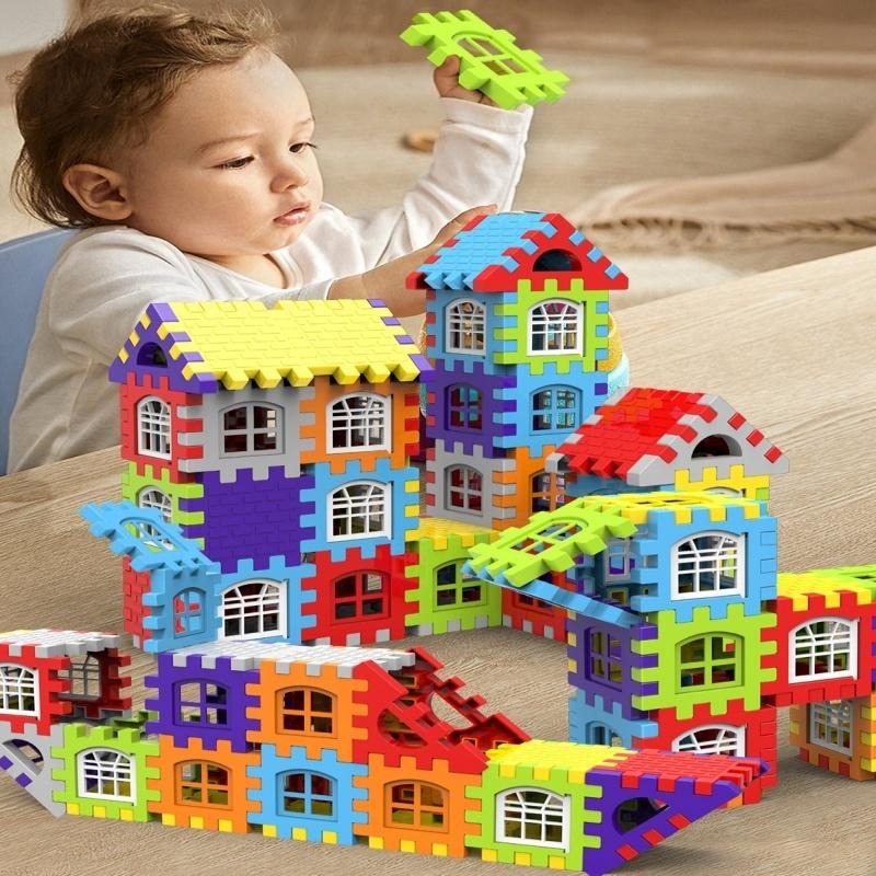 【苗栗現貨&含發票】 立體房屋積木組｜DIY創意拼搭｜可開窗設計✧安全圓角✧培養空間感-細節圖3