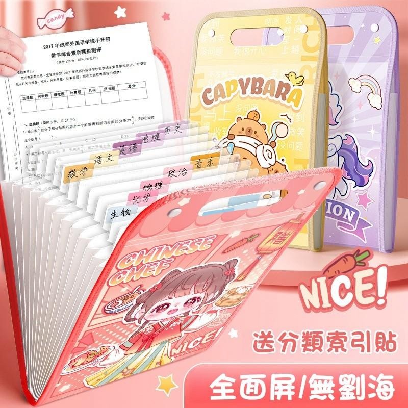【苗栗現貨&含發票】 卡皮巴拉 風琴夾 考卷夾 國小考卷夾 國小資料夾 小學考卷夾 小學資料夾 小學收納 文件夾 收納夾-細節圖2
