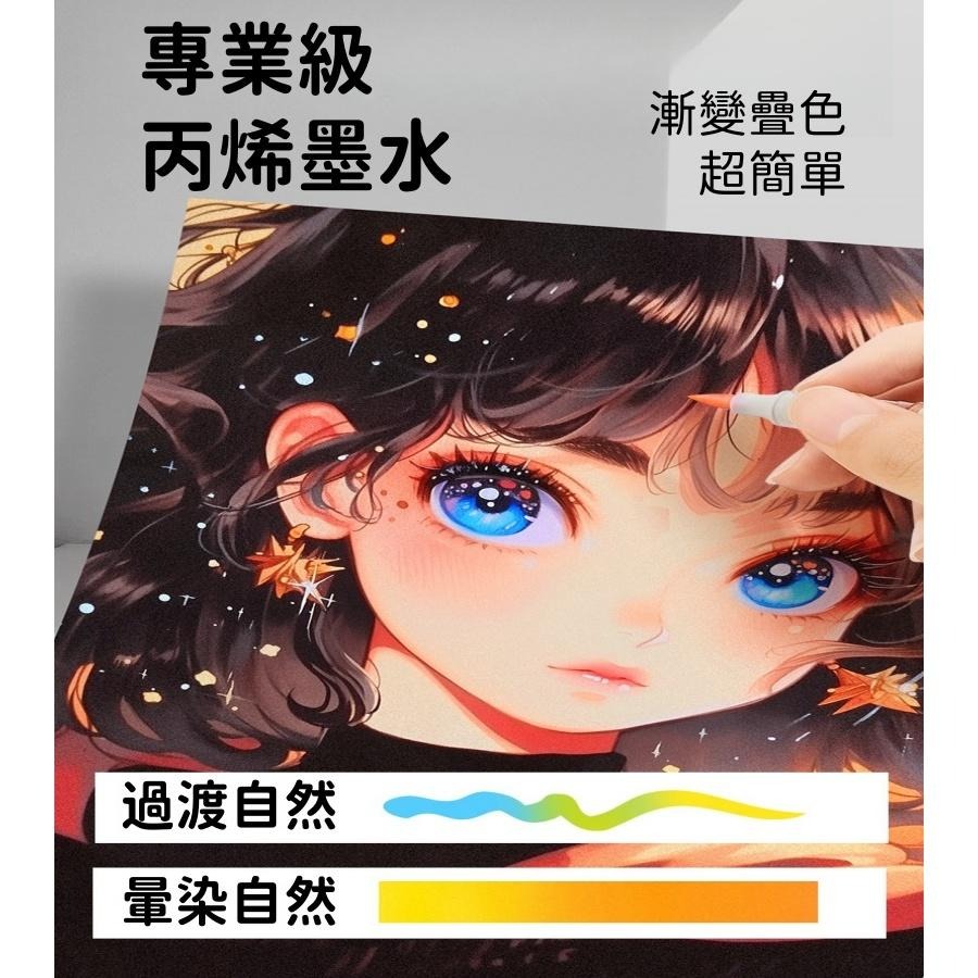 【苗栗現貨&含發票】 丙烯馬克筆 直液丙烯筆 直液式軟頭丙烯筆 Touchmark專業繪圖馬克筆｜ASTM認證/兒童安全-細節圖4