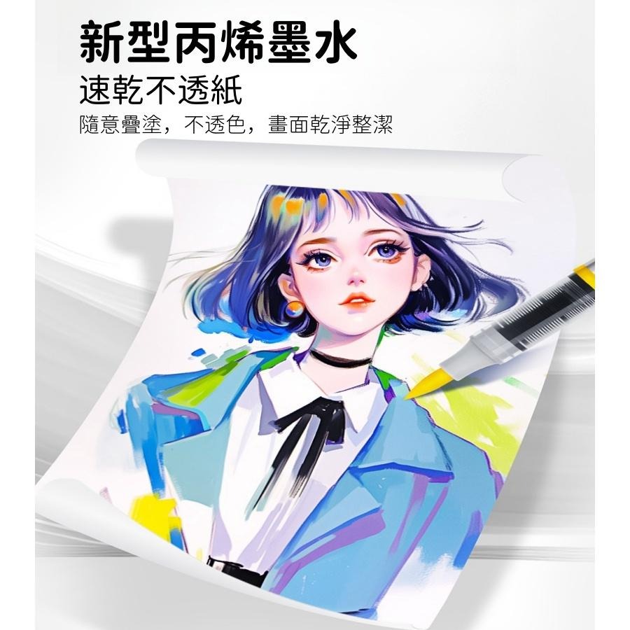 【苗栗現貨&含發票】 丙烯馬克筆 直液丙烯筆 直液式軟頭丙烯筆 Touchmark專業繪圖馬克筆｜ASTM認證/兒童安全-細節圖5